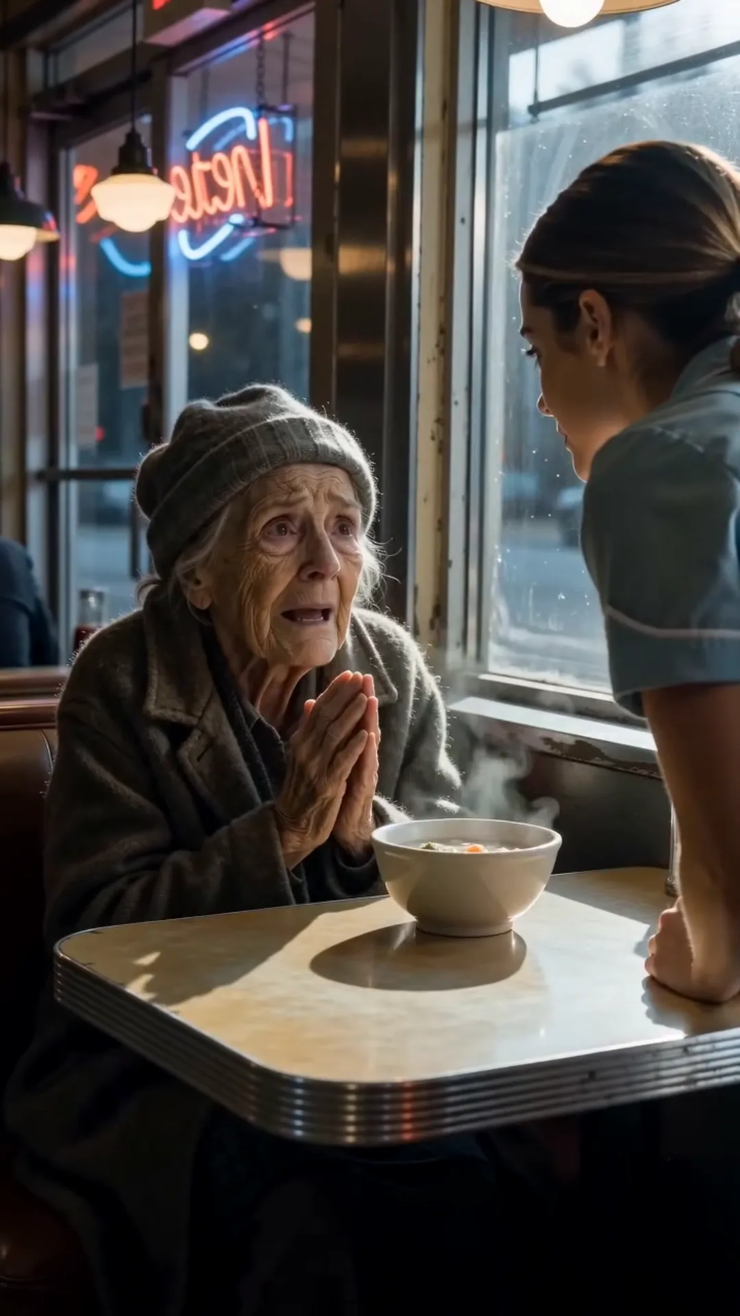 A Waitress Fed a Poor Old Woman for Free—Then She Whispered, “Your Mother Said Those Exact Words to Me”
