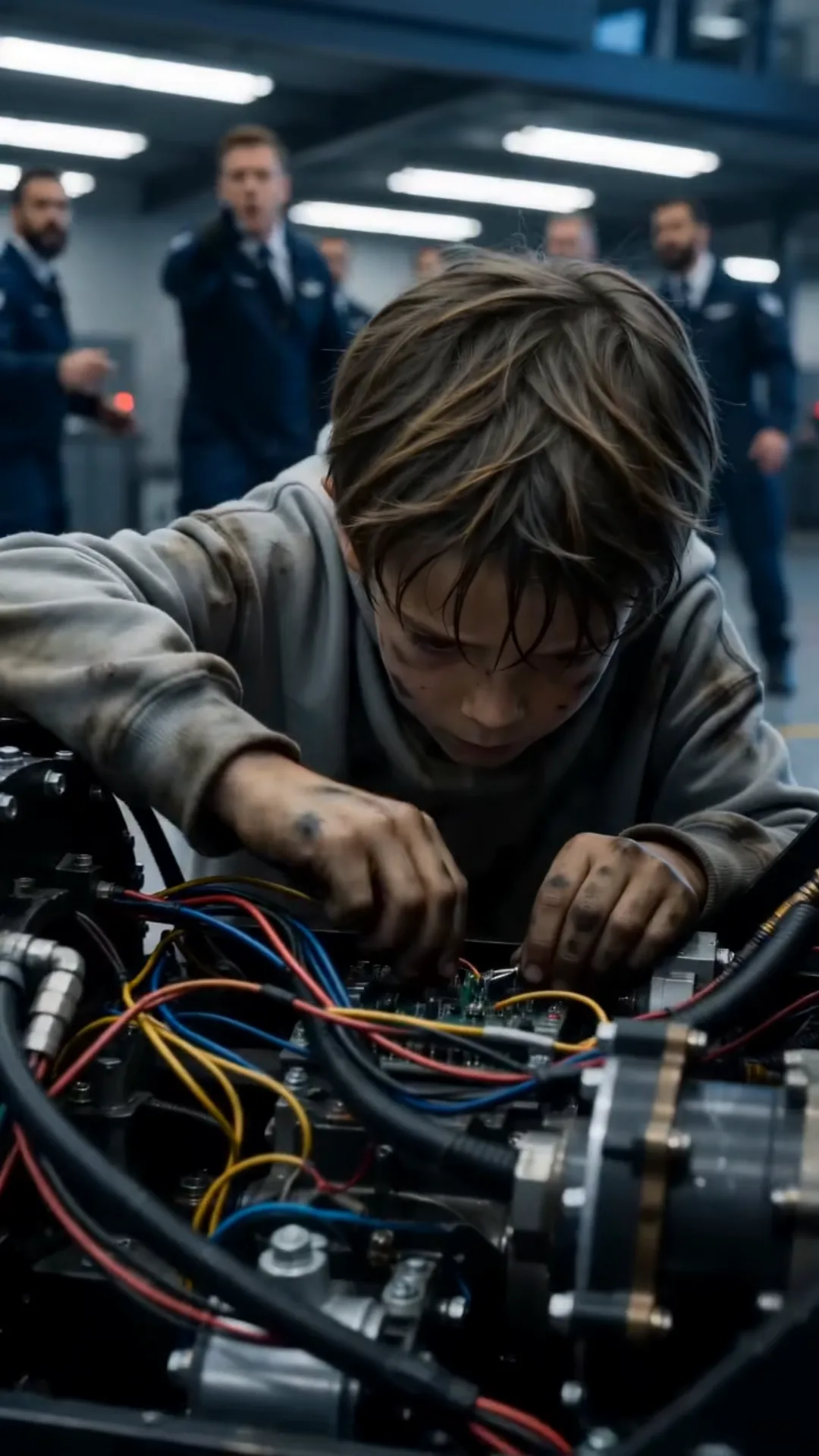 They Tried to Throw a 10-Year-Old Out of a Helicopter Hangar—Then He Said Two Words: “Start It.”