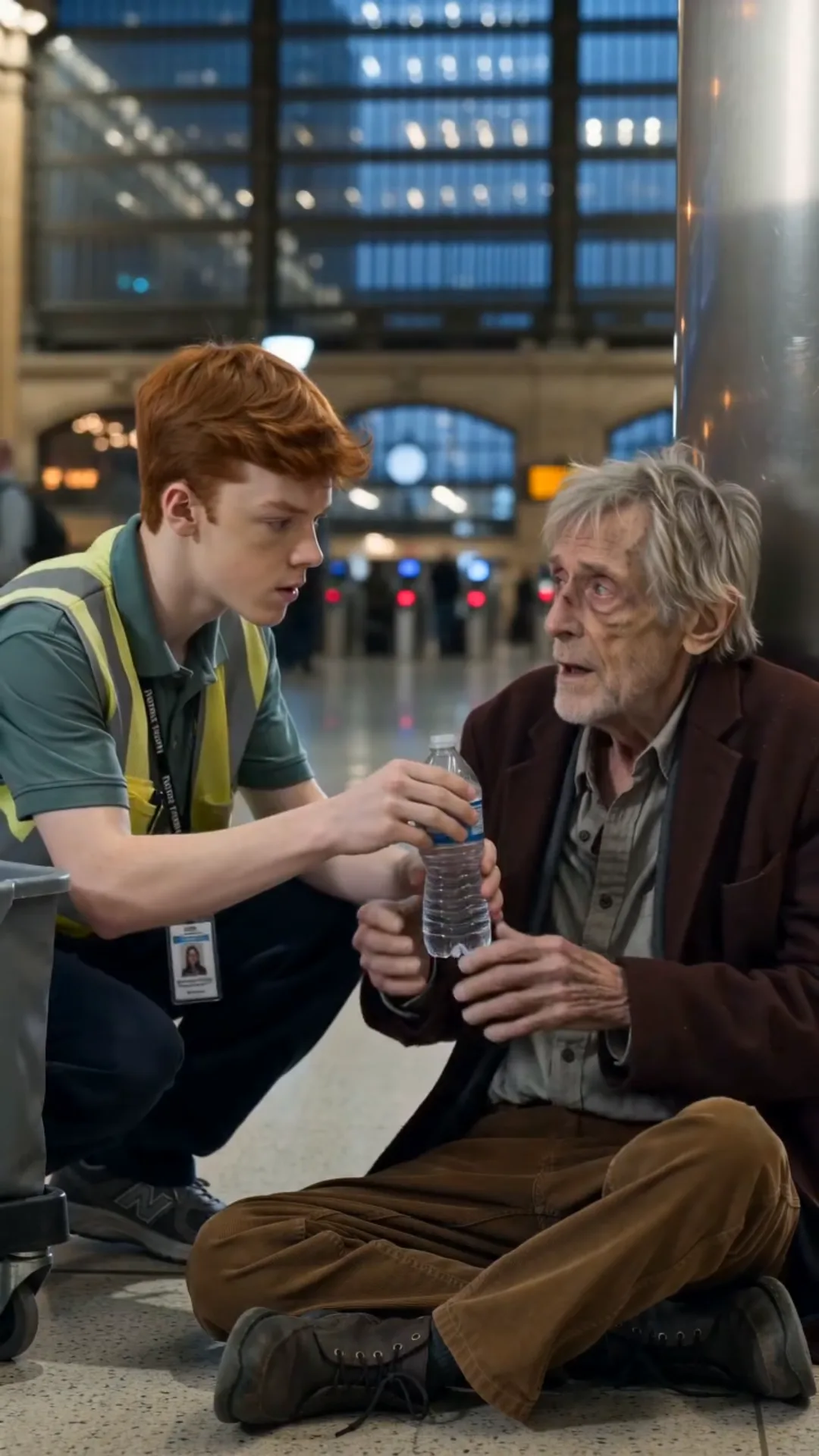 A 19-Year-Old Cleaner Was Fired for Helping a Homeless Old Man—Then One Phone Call Silenced the Entire Station
