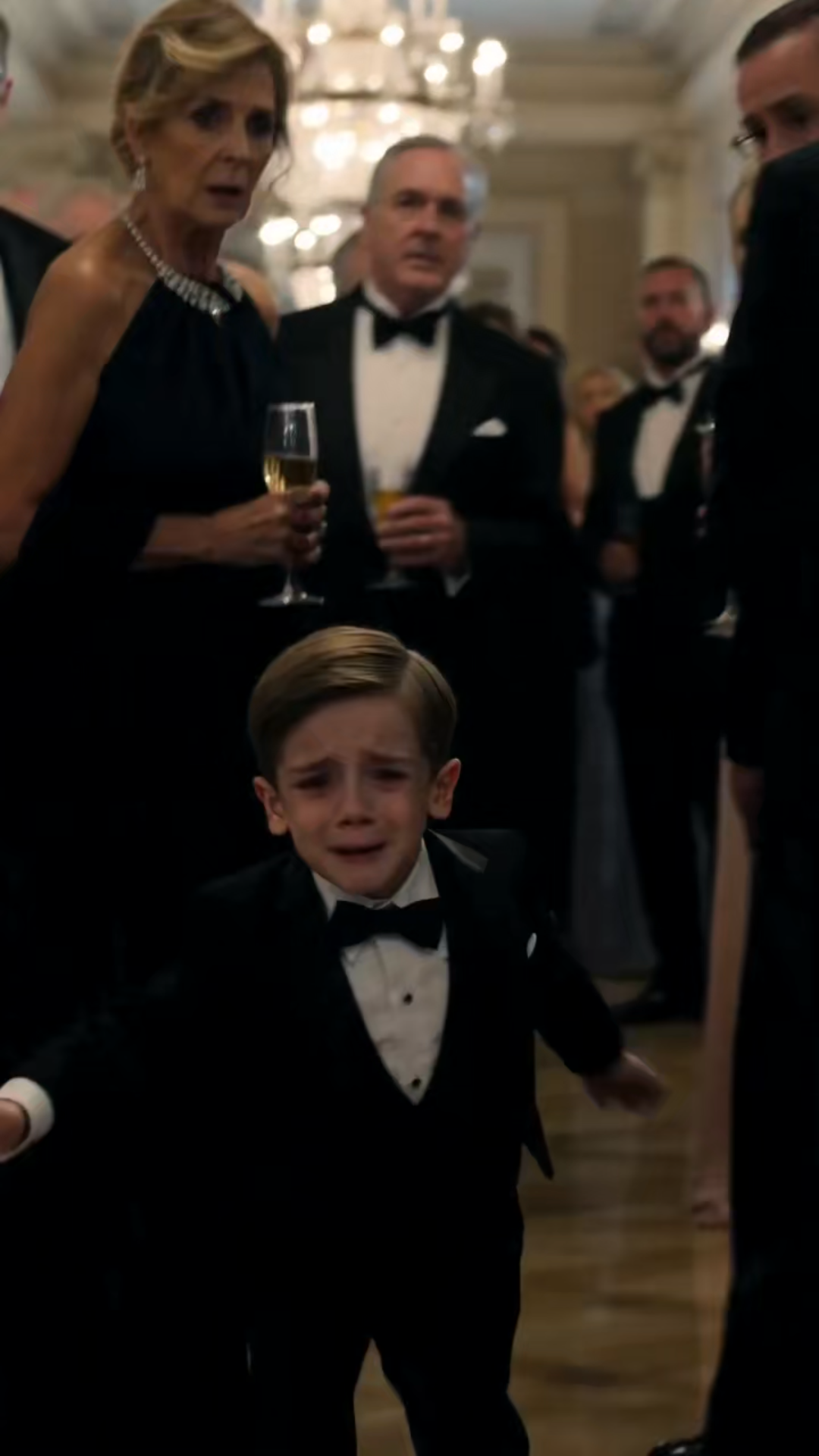 The Billionaire’s Son Ran Past the Ballroom and Hugged a Maid—Then He Cried, “Mommy!”