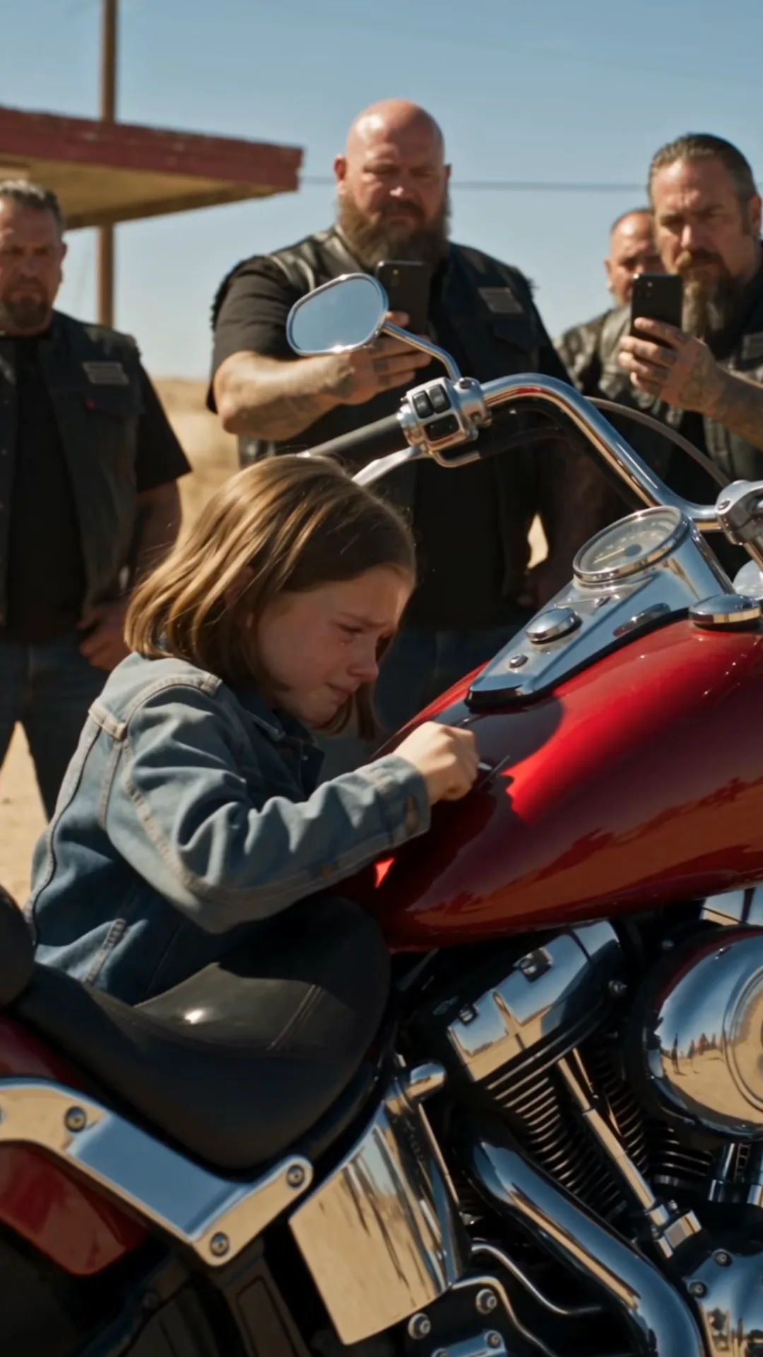 A Biker Made an 11-Year-Old Girl Scratch His $40,000 Motorcycle—Then the Letters Under the Paint Proved Her Mother Didn’t Die