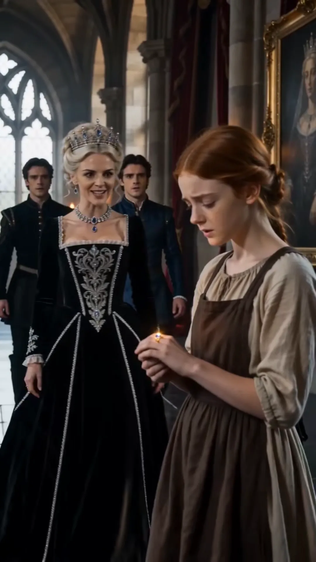 LA SERVANTE PORTAIT LA BAGUE INTERDITE DE LA REINE MORTE — PUIS SON PORTRAIT OUVRIT LES YEUX