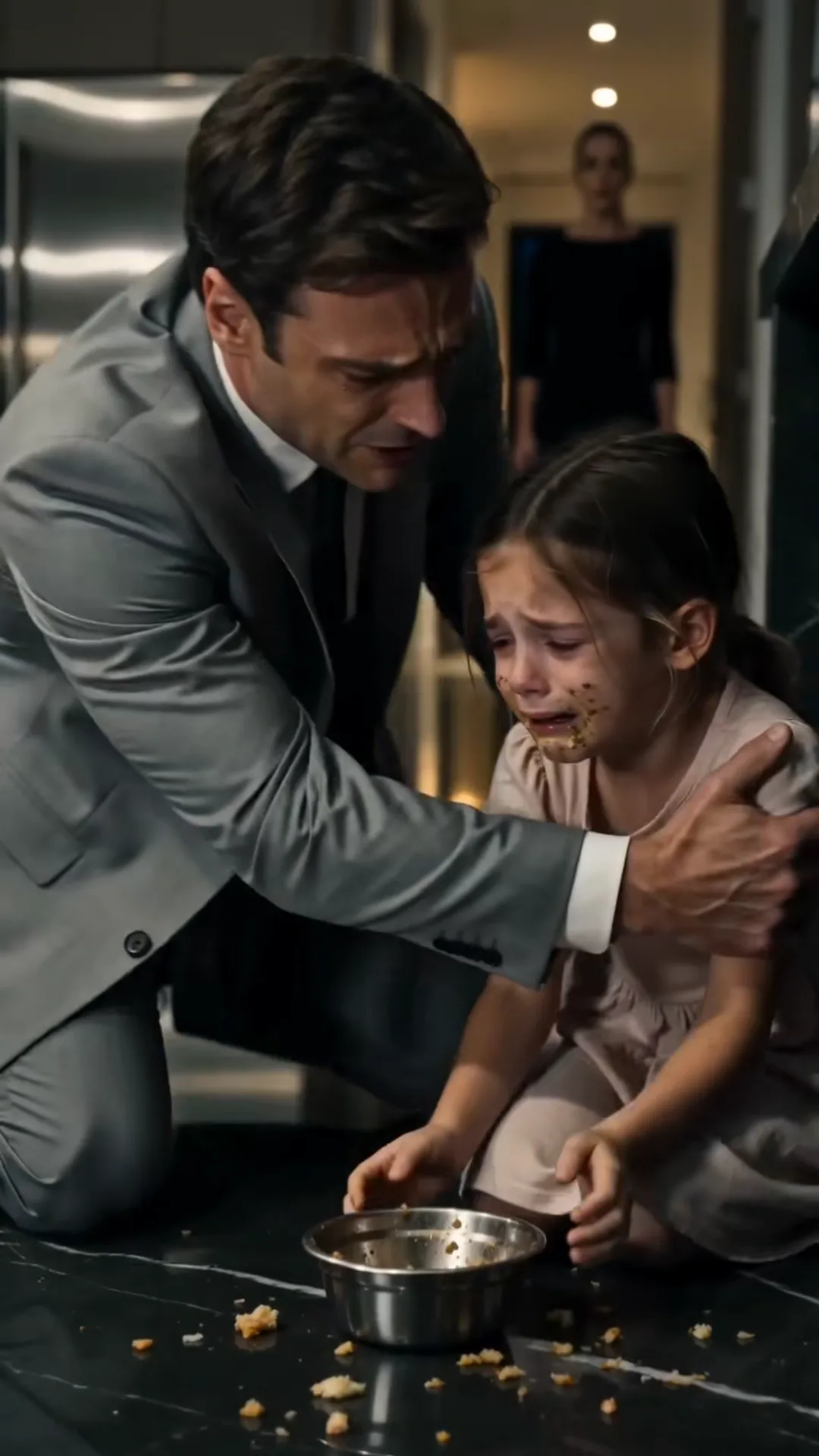 Dans la cuisine du manoir, Jonathan découvre pourquoi sa fille de six ans se cachait pour manger