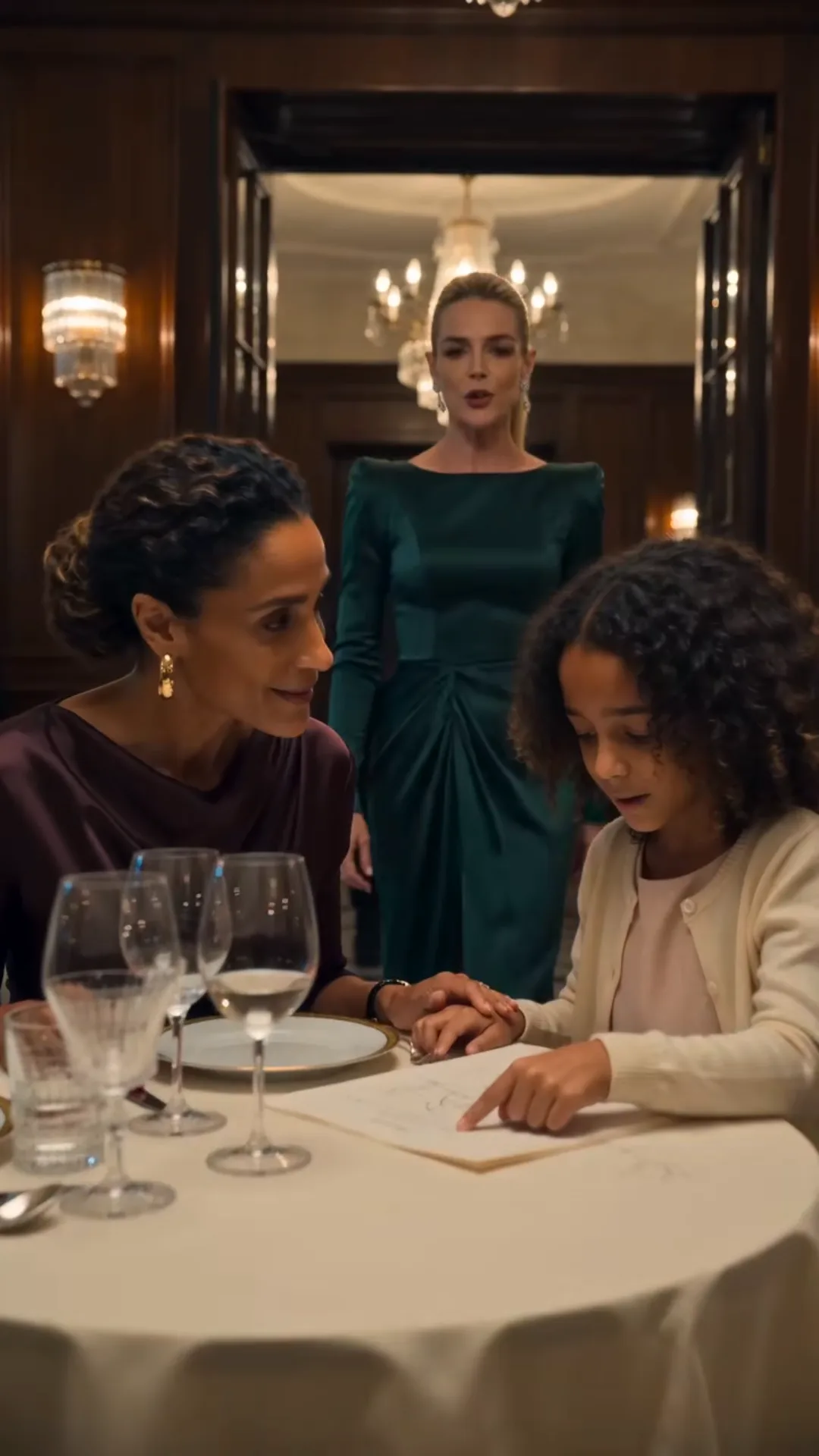 Dans un restaurant Michelin, Claire gifle une mère devant sa fille — quelques secondes plus tard, toute la salle privée est suspendue et le nom de son père apparaît dans les dossiers effacés