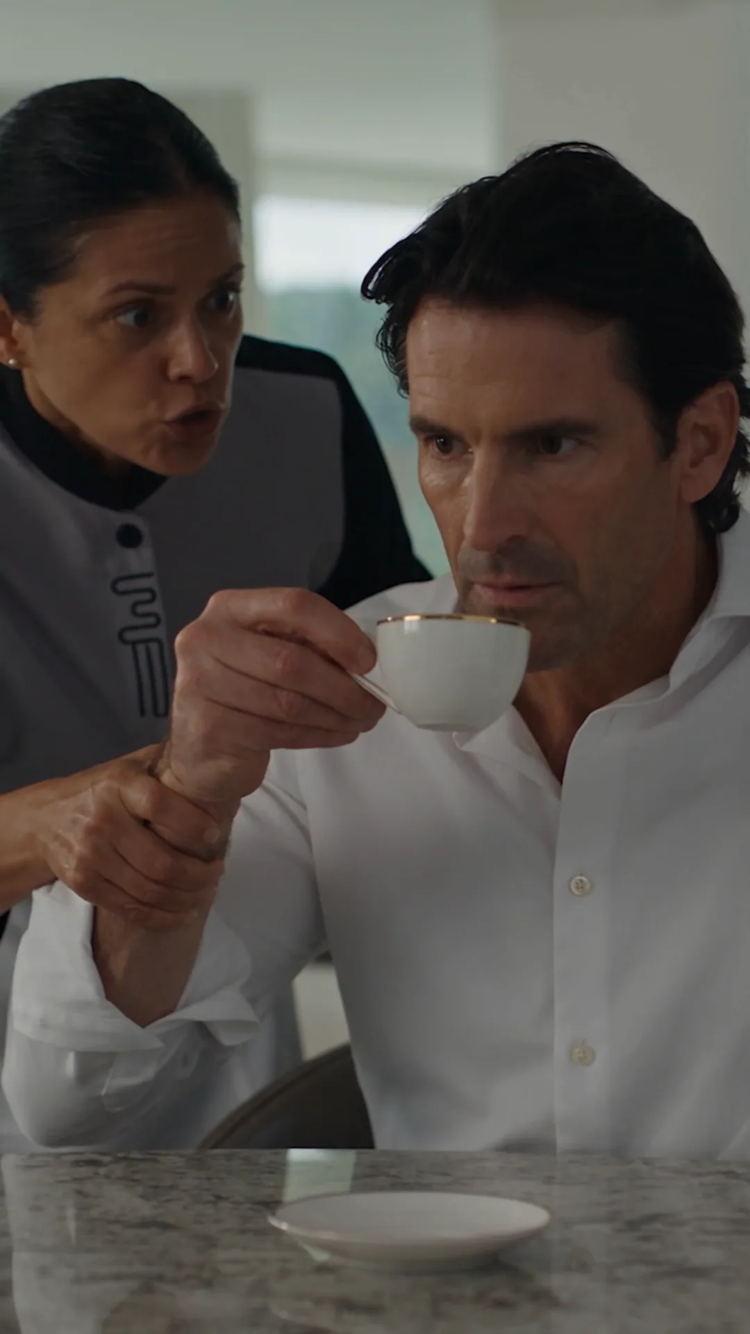 The Maid Knocked the Tea From the Millionaire’s Hand and Screamed, “Don’t Drink That!”—Then His Wife Went Pale