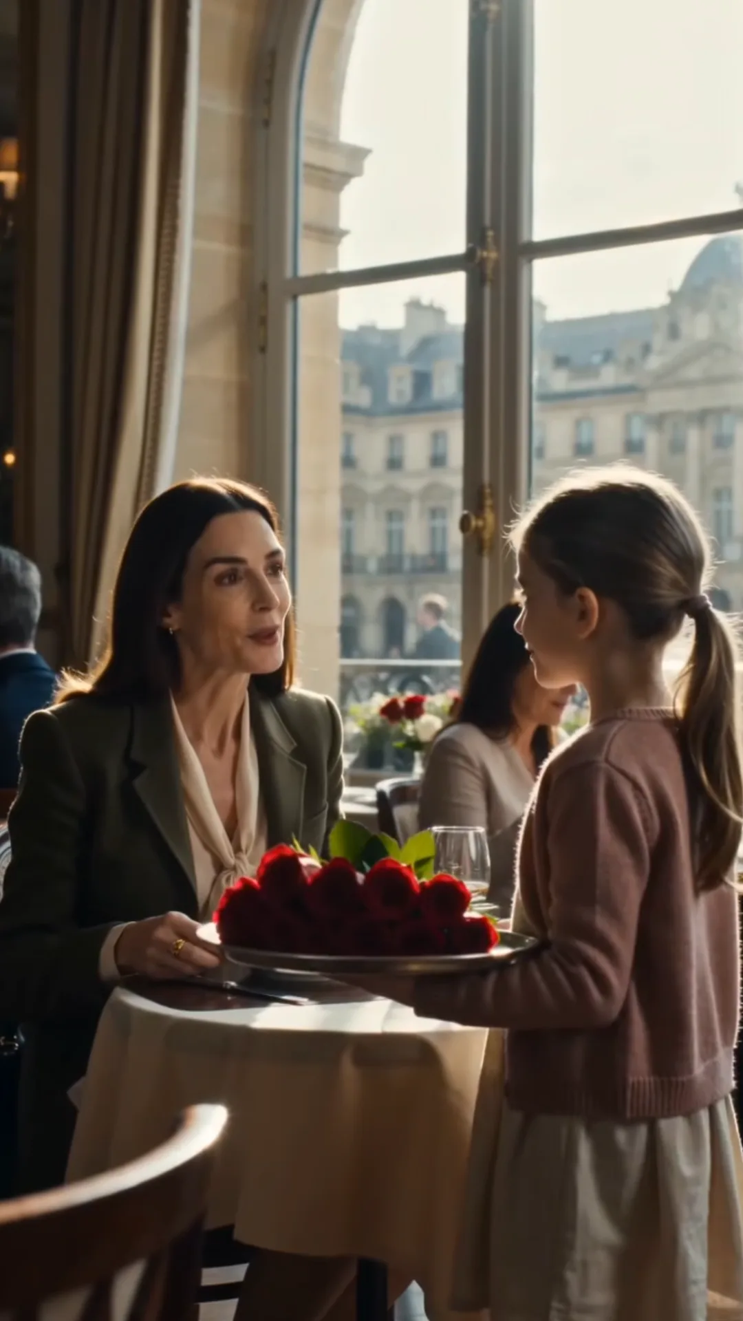 Dans un restaurant parisien, une fillette reconnaît la bague de Victoire — puis prononce le nom que sa famille avait effacé depuis trente-deux ans