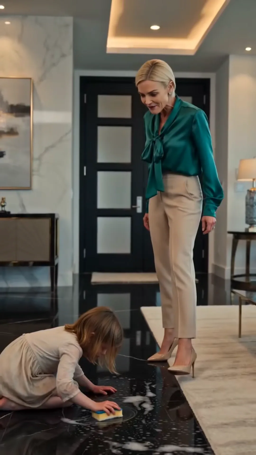 A Billionaire Came Home Early and Found His 6-Year-Old Daughter Scrubbing the Floor Like a Maid—Then He Said, “Pack Your Bags. You Leave Tonight.”