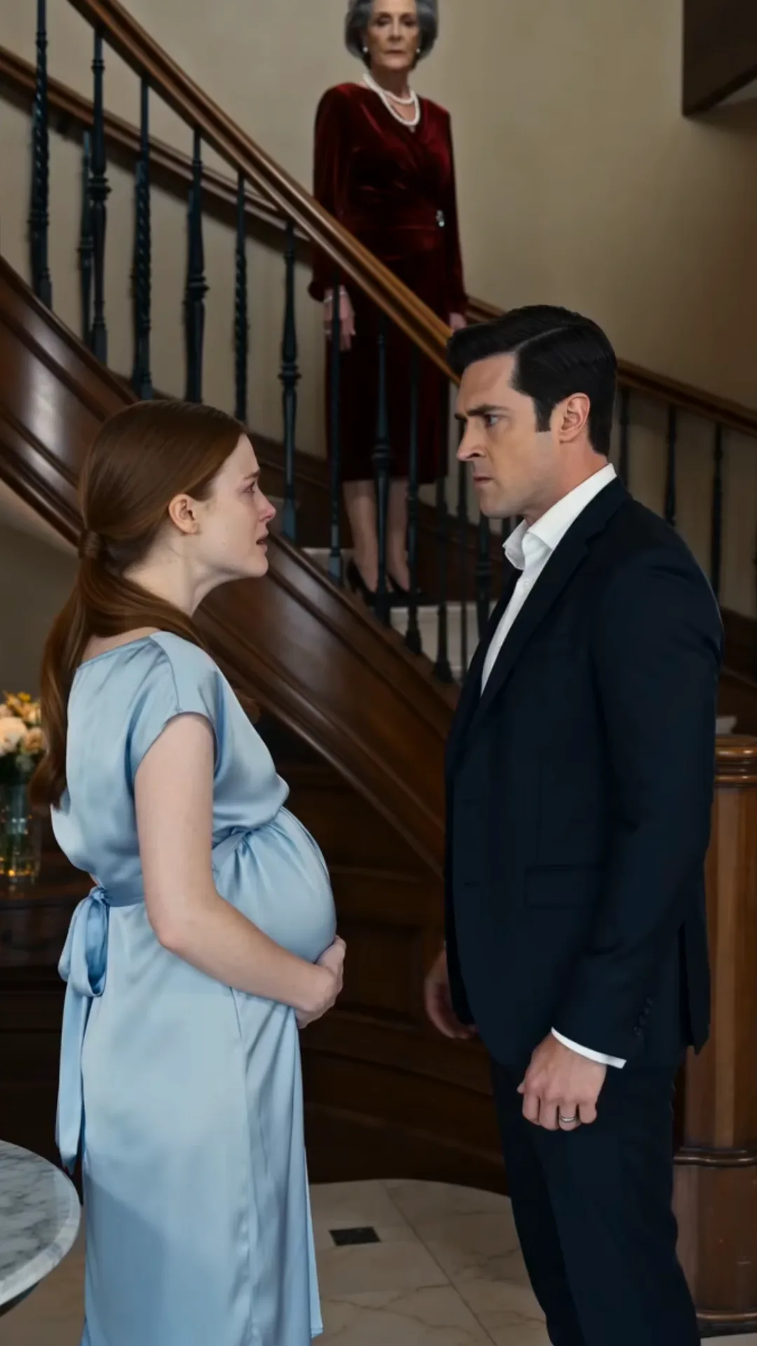 Her Husband Slapped His Pregnant Wife in Front of His Mother—Then the Door Opened and a Billionaire Chairman Said, “My Daughter, Pack Your Things.”