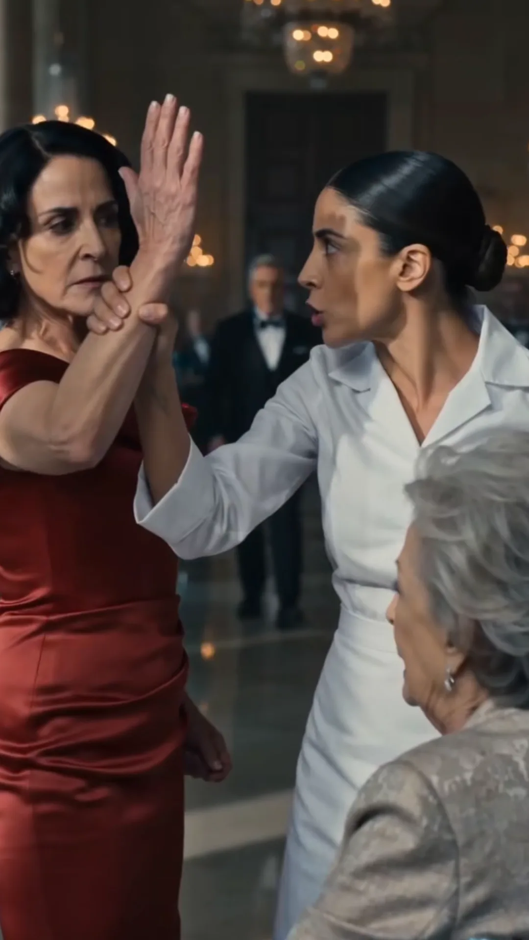 She Stopped a Slap Meant for an Old Woman — Then the Chairman Walked Into the Ballroom
