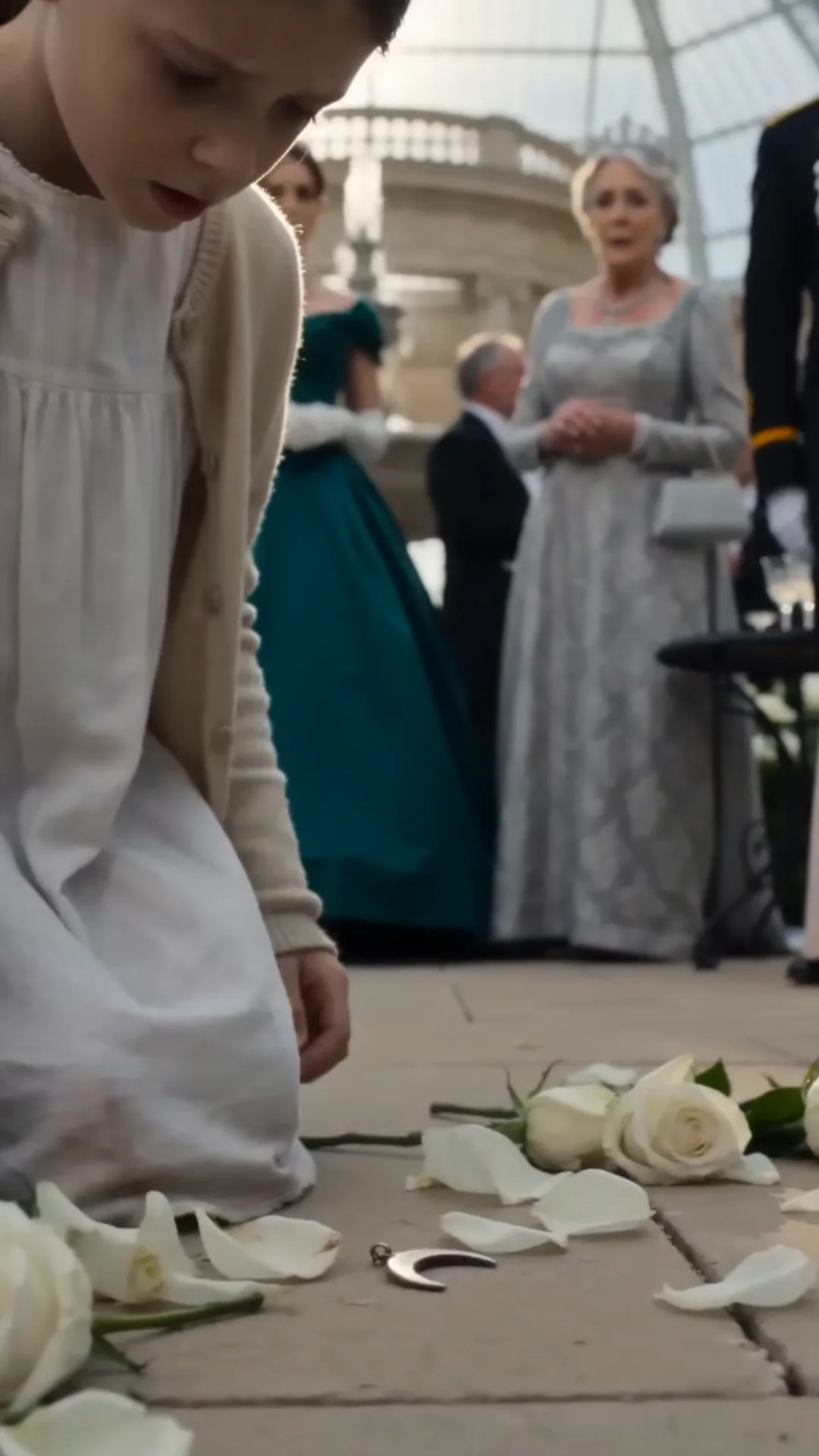 THE PRINCESS HUMILIATED A FLOWER GIRL—THEN THE QUEEN SAW THE PENDANT AROUND HER NECK