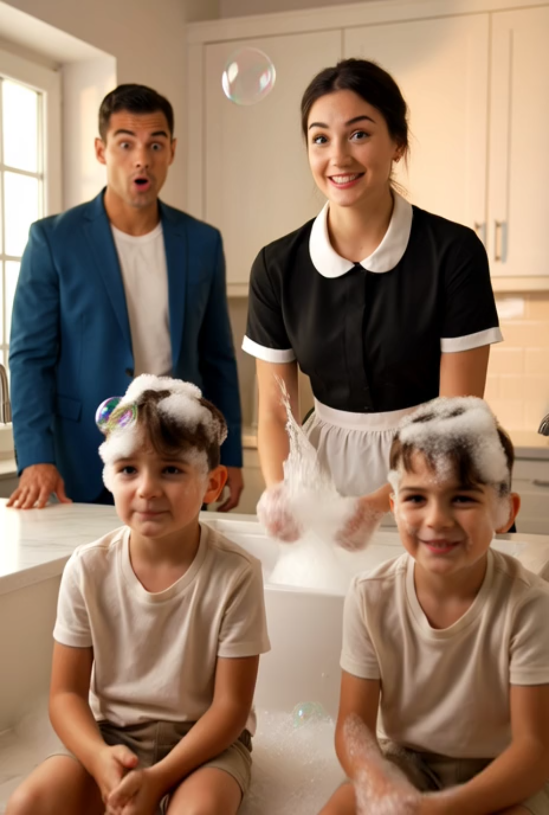 THE MILLIONAIRE CAME HOME FURIOUS… BUT FROZE WHEN HE SAW WHAT THE NEW NANNY WAS DOING WITH HIS CHILDREN