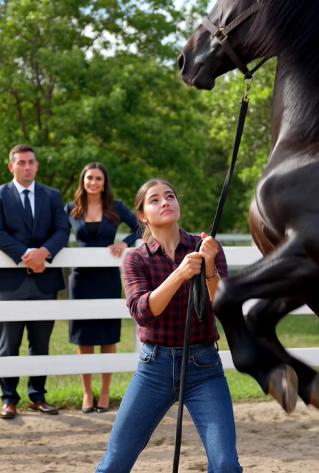 “Her millionaire siblings mocked her for inheriting an old, aggressive horse… but what she discovered beneath its horseshoes made them beg for forgiveness.”