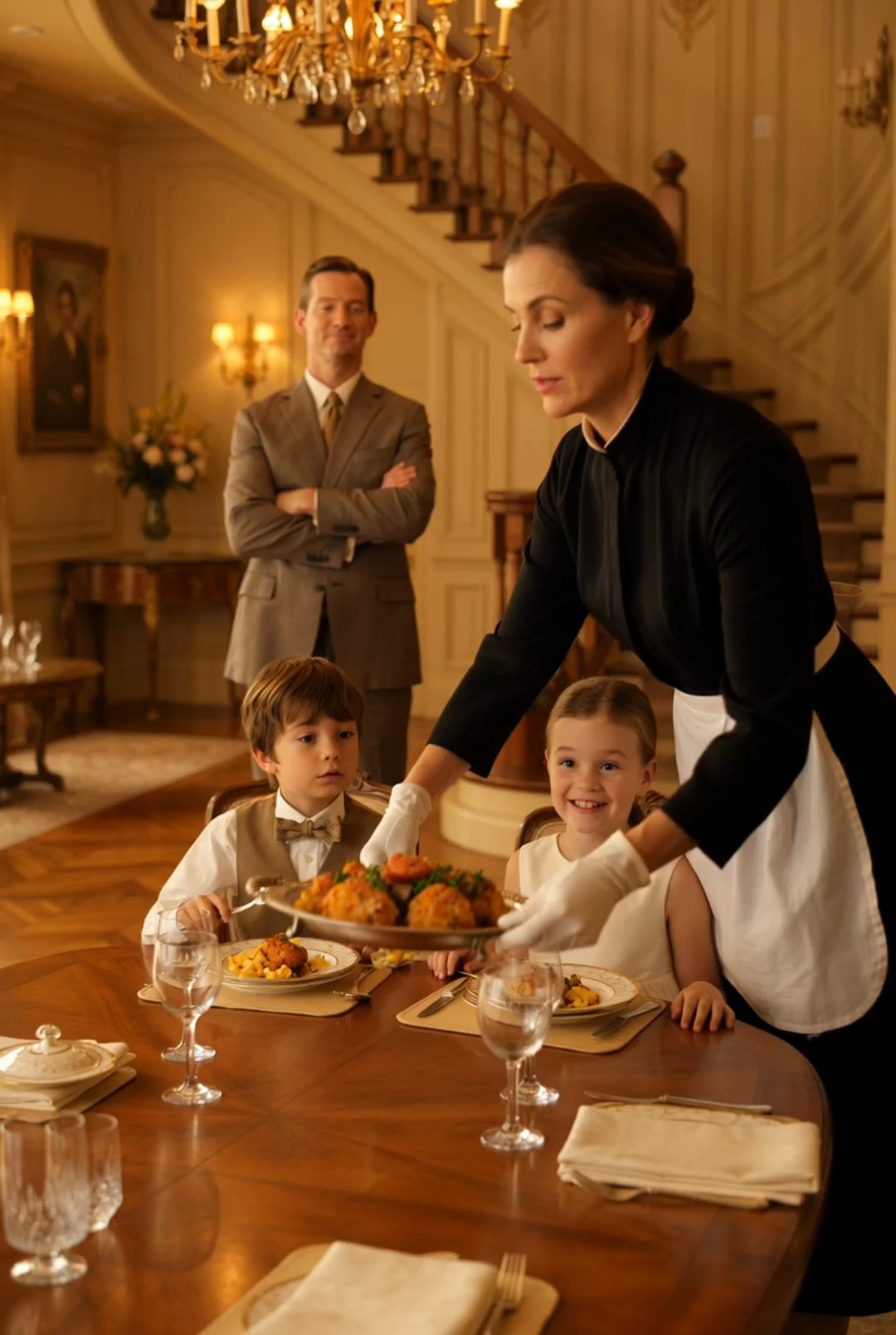 The Millionaire’s Twins Refused to Eat… Until the New Nanny Did Something — And Their Widowed Father Finally Saw the Truth