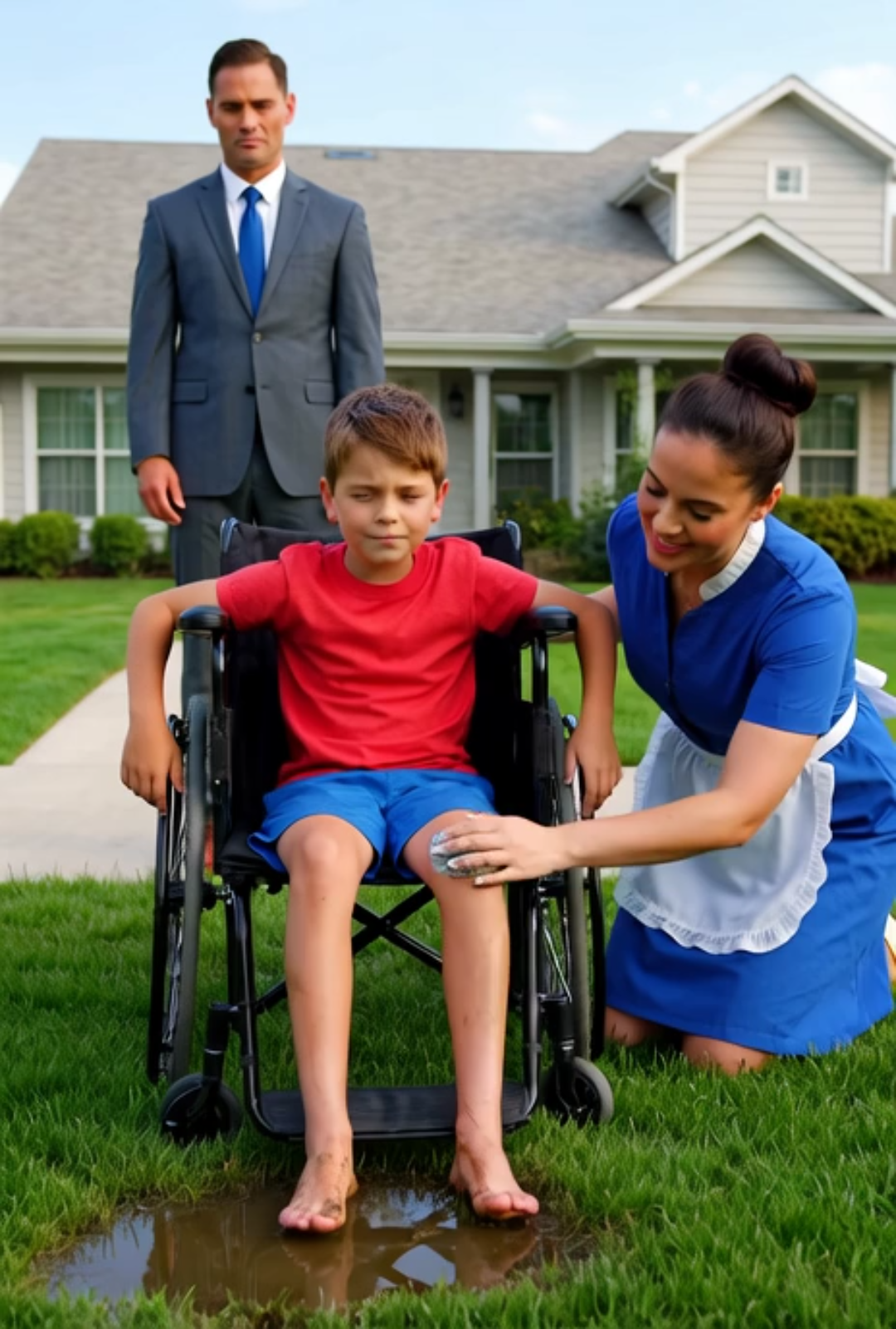 A millionaire comes home earlier than expected… and can’t believe what he sees when he discovers what the housekeeper has done.