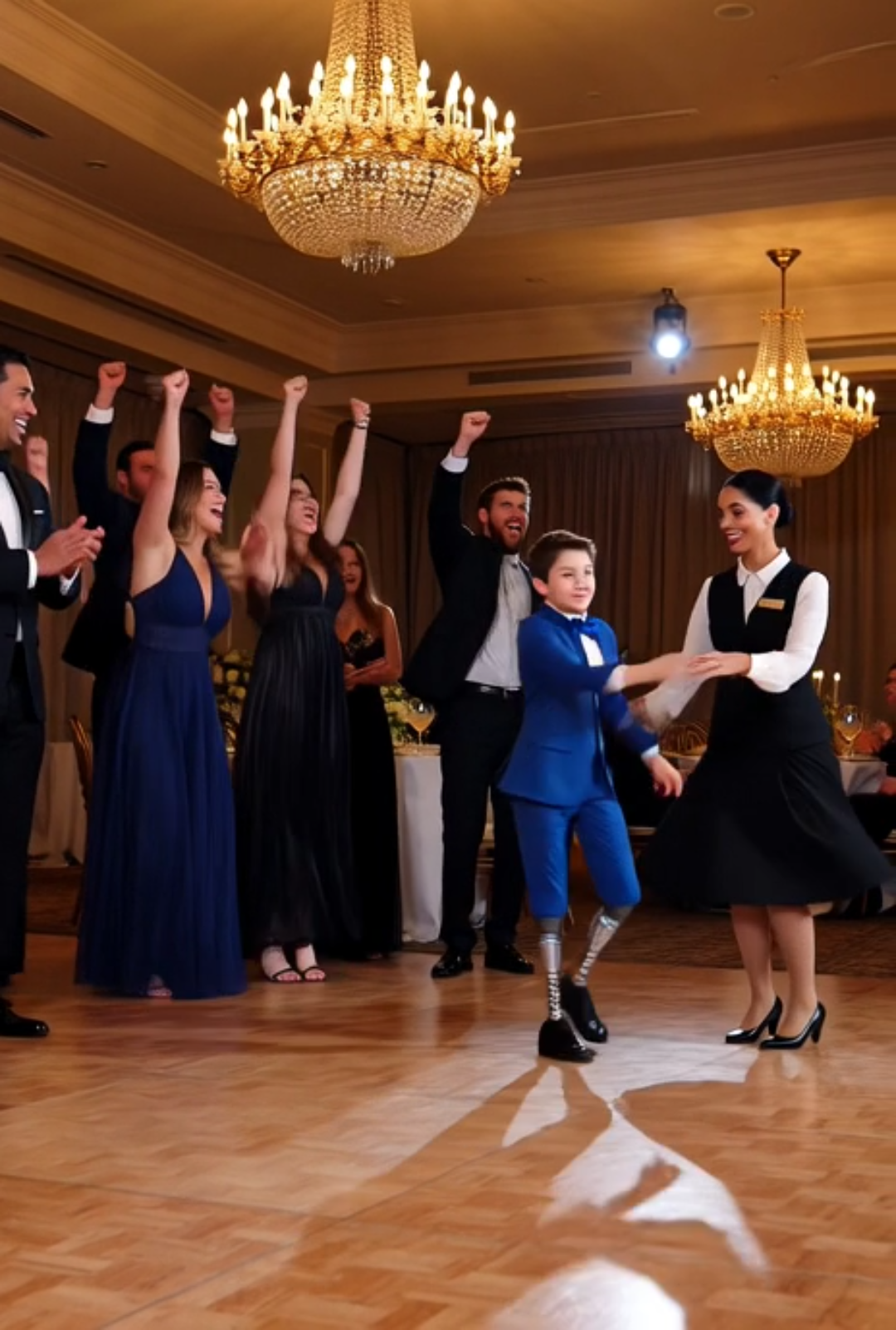 A BILLIONAIRE WATCHED AS A WAITRESS INVITED HIS DISABLED SON TO DANCE… WHAT HAPPENED NEXT LEFT THE ENTIRE ROOM SPEECHLESS...P