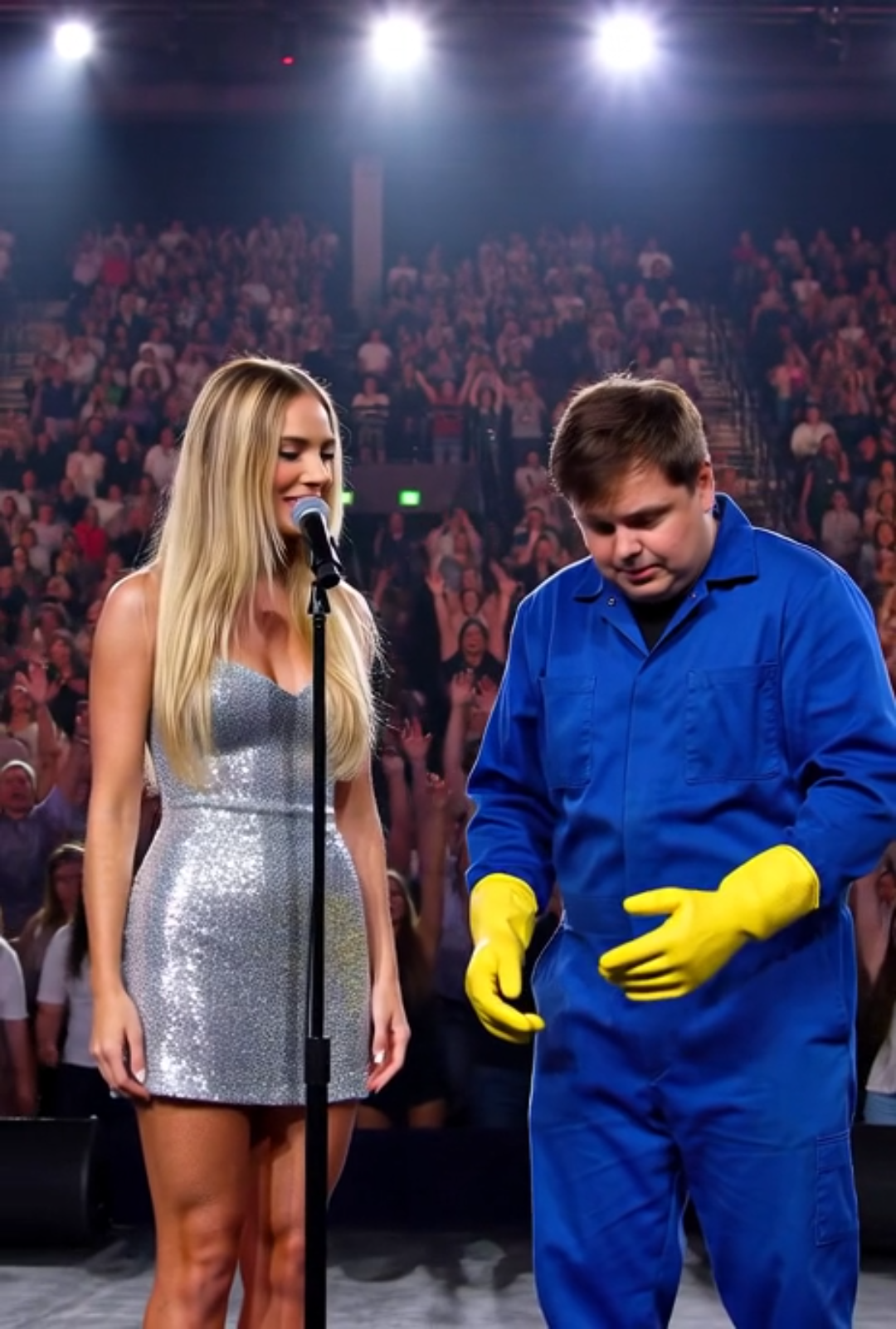 The Famous Singer Humiliated a Janitor on Stage… Until His Voice Left the Entire Auditorium in Shock