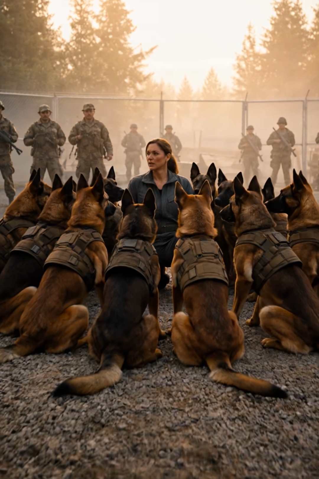 “He Ordered 15 Military Dogs to Attack Her… They Refused”