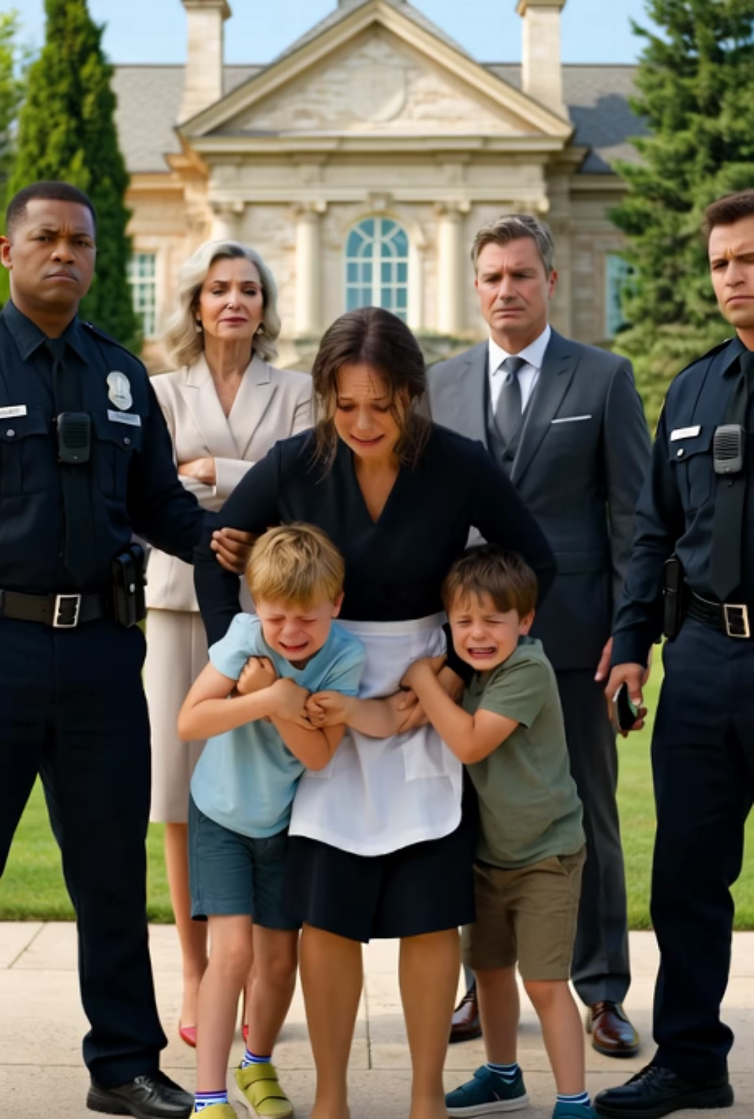 “The Millionaire Came Home and Found His Nanny in Handcuffs in Front of His Screaming Twins… But the Security Footage Revealed the Truth.”