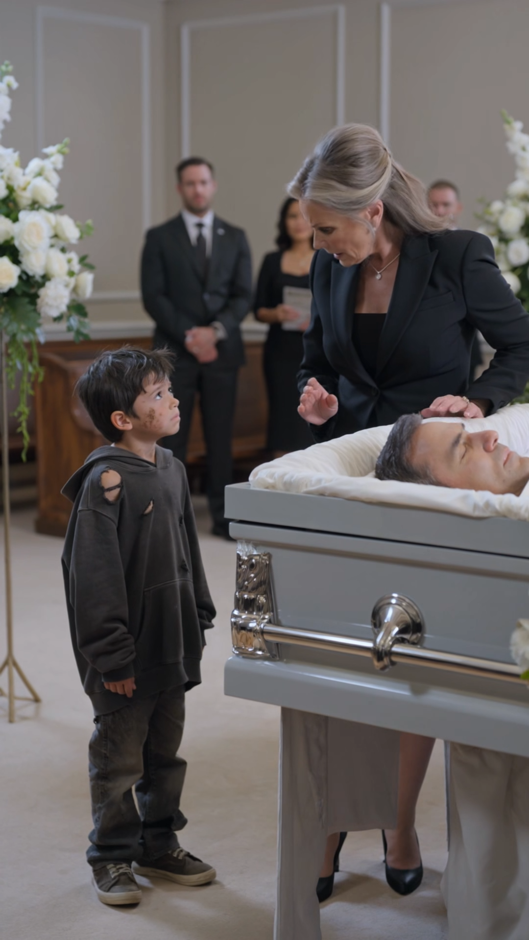 The Boy at the Funeral… And the Secret She Buried for Years