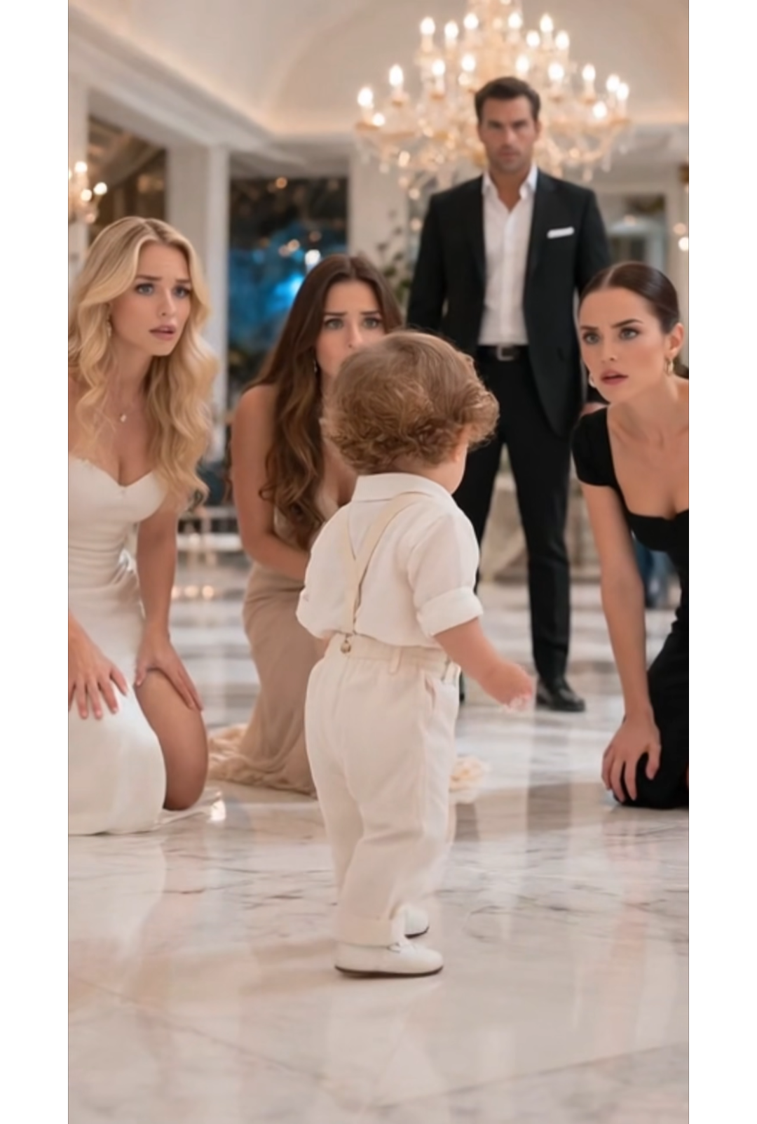 Three Women Were Trying to Win a Billionaire’s Heart That Night… But When His One-Year-Old Son Suddenly Took His First Steps, the Entire Room Fell Silent.