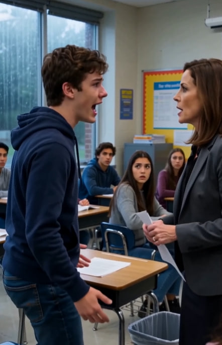 She Threw Jacob’s Homework in the Trash and Called It Garbage—Then a Student’s Secret Recording Exposed Why She Needed Him to Fail