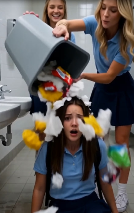 Brooke Dumped a Restroom Trash Bin Over Emily’s Head—Then a Janitor’s Hidden Recording Exposed the School Secret Everyone Had Been Paid to Ignore