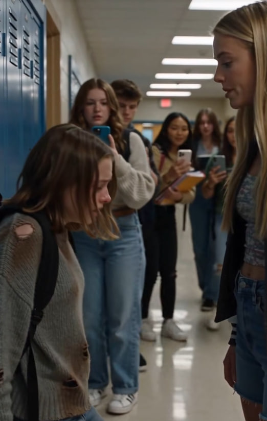 SIERRA SHOVED THE POOR GIRL INTO THE LOCKERS FOR EVERYONE TO FILM—THEN THE PRINCIPAL ASKED WHY SHE WORE THAT JACKET YESTERDAY
