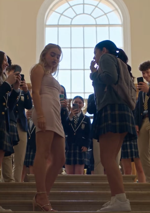 TAYLOR THREW THE SCHOLARSHIP GIRL’S BACKPACK DOWN THE GRAND STAIRCASE—THEN SOMEONE REVEALED A SECOND VIDEO HER POWERFUL FAMILY COULDN’T MAKE DISAPPEAR