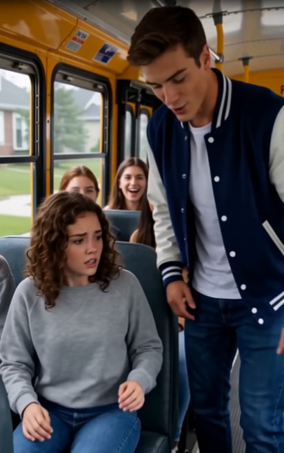 He Threw Sophia’s Backpack Down the Bus Aisle and Told Her to “Fetch It”—Then the Driver Revealed the Camera Had Been Waiting for Him