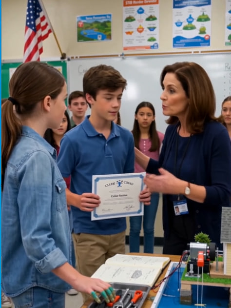 Her Teacher Called Her the Girl Who Glued Decorations—Then the Broken Invention Forced the Whole School to Ask Who Had Really Built It