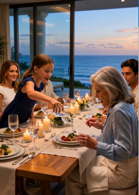 Her Family Laughed After Ruining Her Dinner—Then the Widow Opened the Secret Room Her Husband Had Built Into Their Oceanfront Villa