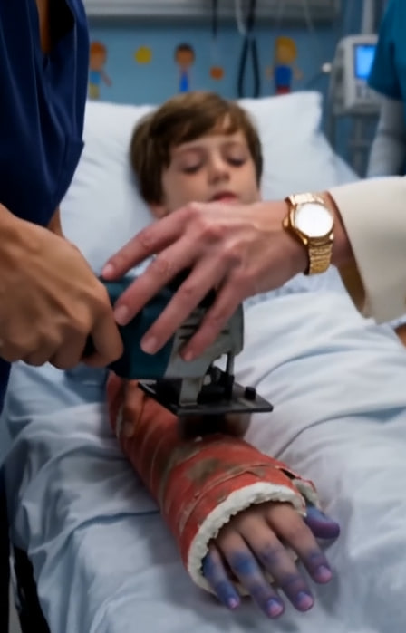 The Cast She Refused to Let Doctors Open Was Hiding More Than an Injury—and One Nine-Year-Old’s Whisper Destroyed a Perfect Family