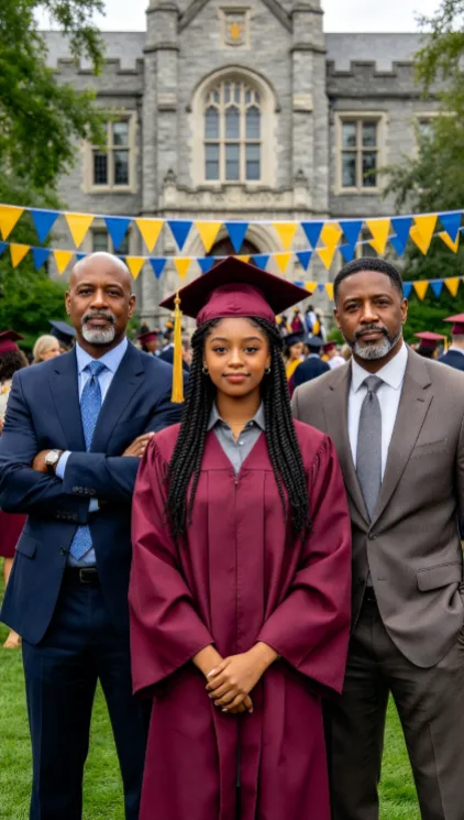 At Her Graduation, Her Father Ordered Her to Stop Asking About the Missing Senior-Trip Money—Then Her Phone Showed Zero, and the Man Behind Him Turned Pale