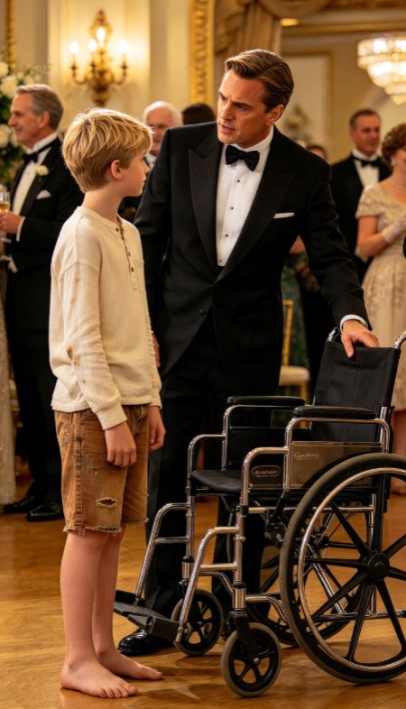 A Barefoot Boy Crossed a Millionaire's Glittering Ballroom With an Old Golden Locket, Then Whispered Six Words That Made the Man Question His Entire Family