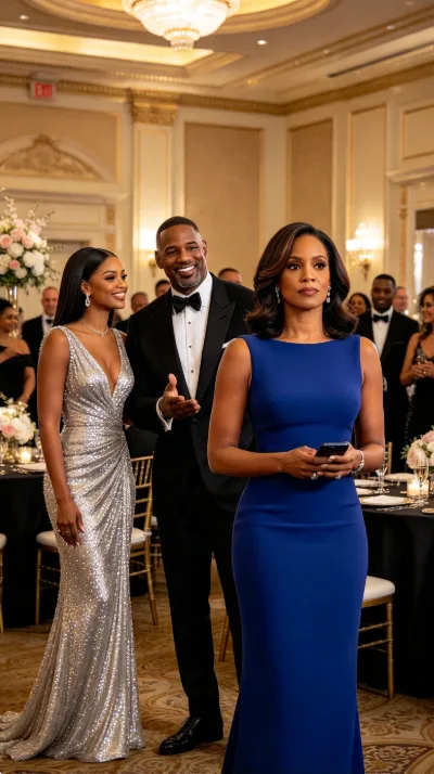 At a Glittering Gala, a Woman in Blue Made One Phone Call While Her Husband Laughed With Another Woman—Then the Man Who Tried to Silence Her Turned Pale