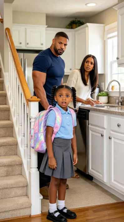 The Little Girl Ran Upstairs With Her Schoolbag Still On, But When Her Father Heard the Call Behind the Pink Bedroom Door, the Family's Carefully Buried Secret Began to Unravel