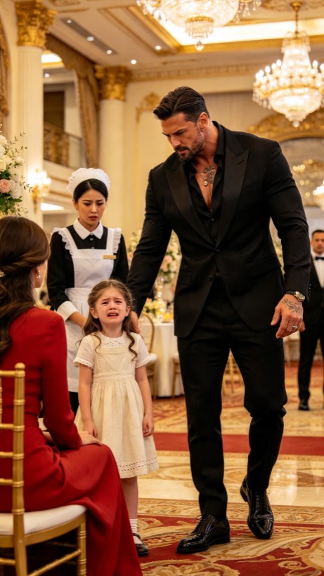 At a Glittering Charity Gala, an Eight-Year-Old Girl Was Ordered to Carry Dinner Plates—Until Her Father Saw Her Injured Hands and Asked Who Had Made Her Serve