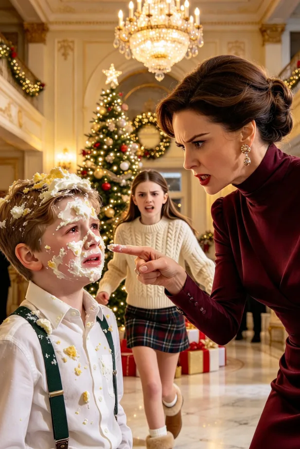 At a Christmas Party, a Wealthy Stepmother Smashed Cake Into a Seven-Year-Old’s Face—But the Teenage Girl Who Fought Back Uncovered the Terrifying Reason He Had Been Targeted