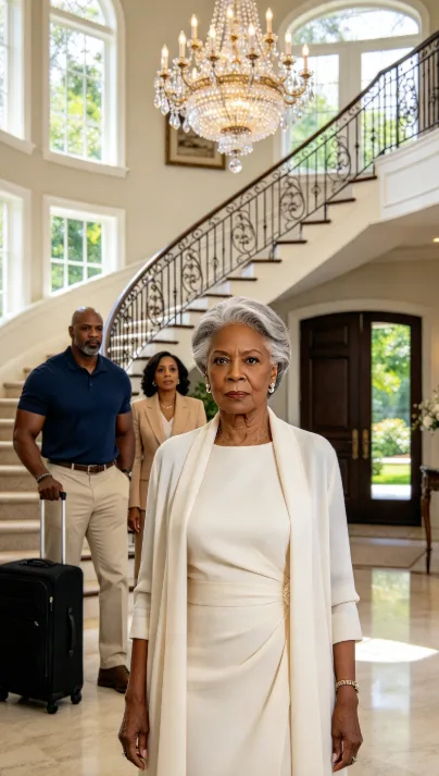MY SON ROLLED A BLACK SUITCASE INTO MY FOYER AND TOLD ME TO LEAVE MY OWN HOME—UNTIL MY GRANDDAUGHTER POINTED AT THE STAIRCASE AND ASKED WHO HAD BEEN COMING AT NIGHT