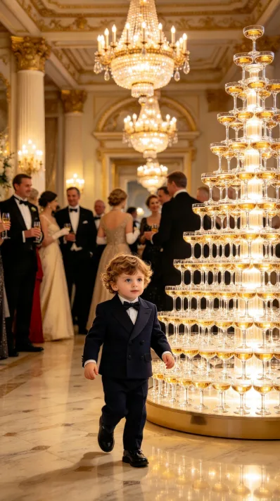 THE LITTLE BOY POINTED AT THE MAN LEAVING THE BALLROOM—THEN A MAID FOUND A GOLD PORTRAIT PIN THAT THREATENED TO EXPOSE HIS FAMILY'S PERFECT NIGHT
