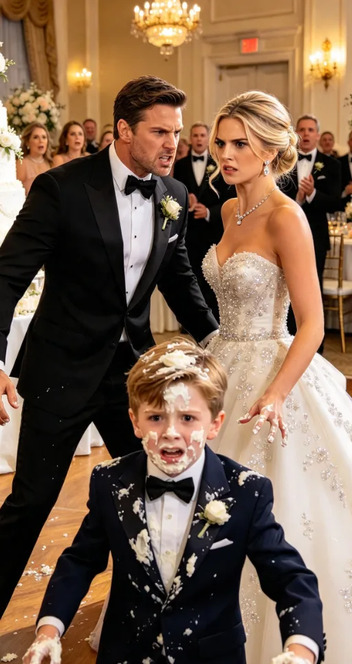 THE BRIDE SMEARED WEDDING CAKE ACROSS A SEVEN-YEAR-OLD BOY’S HEAD—BUT WHEN THE GROOM REMOVED HIS RING, A TERRIFYING FAMILY SECRET BEGAN TO UNRAVEL