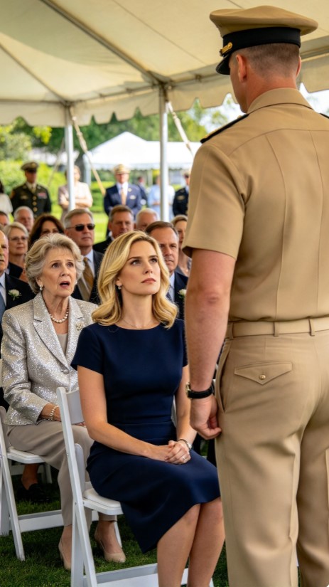 At a Navy Ceremony, Her Mother Ordered Her to Stay Seated—But When the Captain Walked Offstage, Emily Stood Up and Asked About the Empty Chair