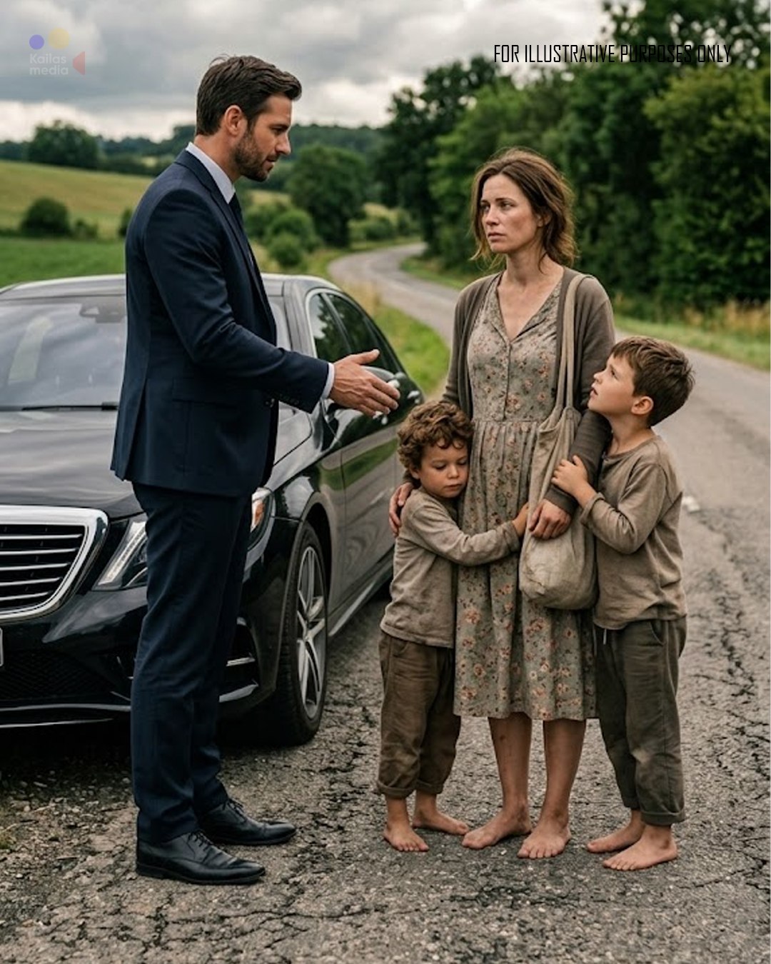 Seven years later, destiny forced him to stop his car in front of the woman he had loved most… but what he discovered about the twins beside her would change his life forever.