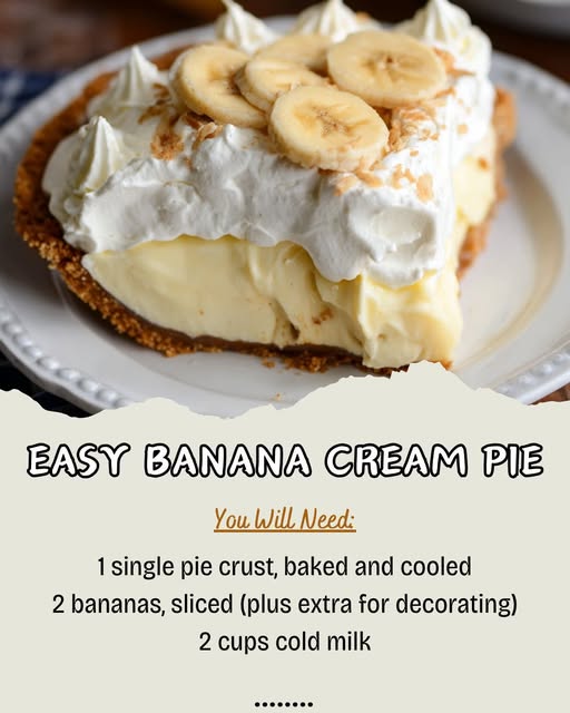 Easy Banana Cream Pie
