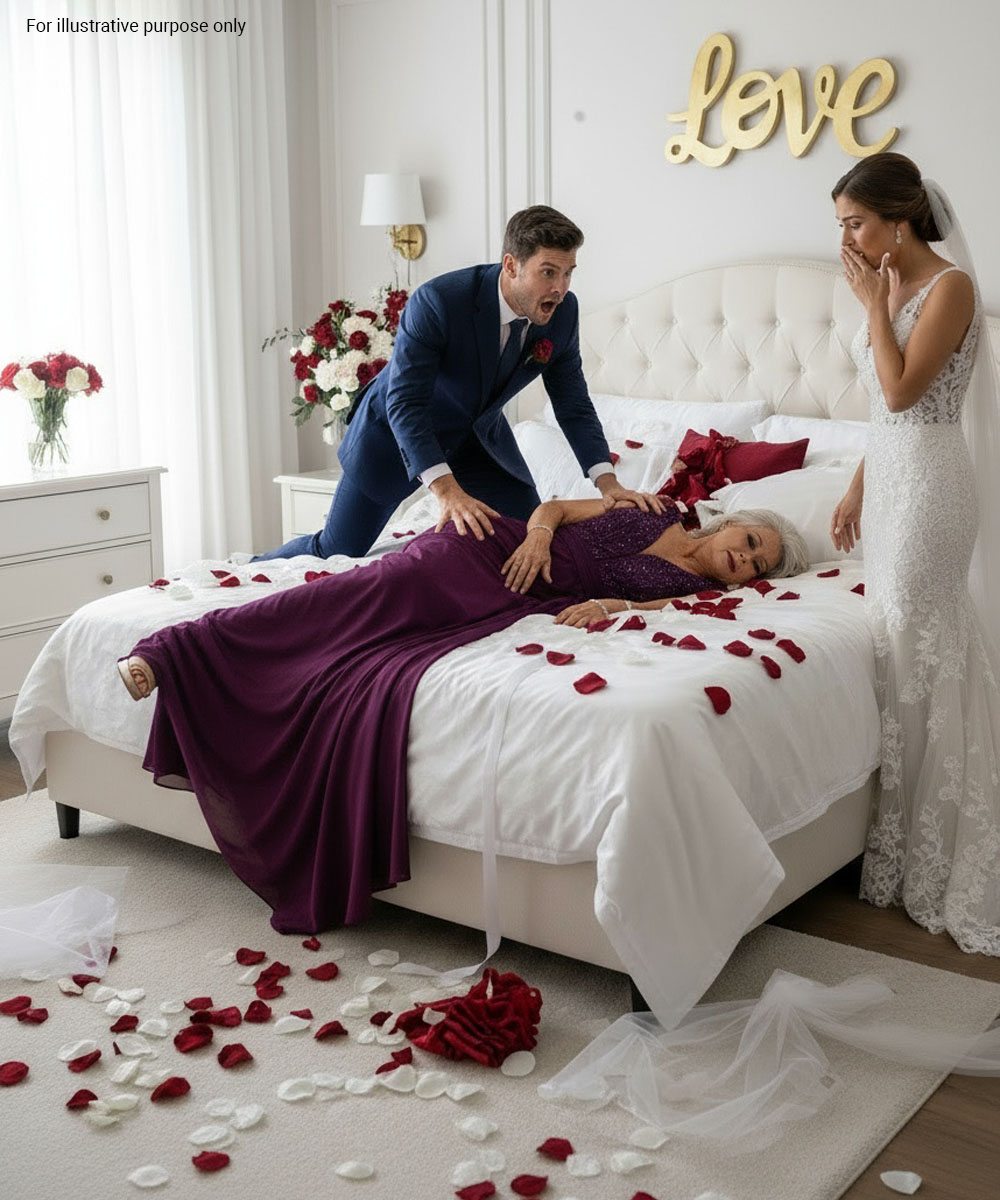 On the wedding night, I had to give up my bed to my mother-in-law because she was “drunk” — the next morning I found something stuck to the bed sheet that left me speechless.