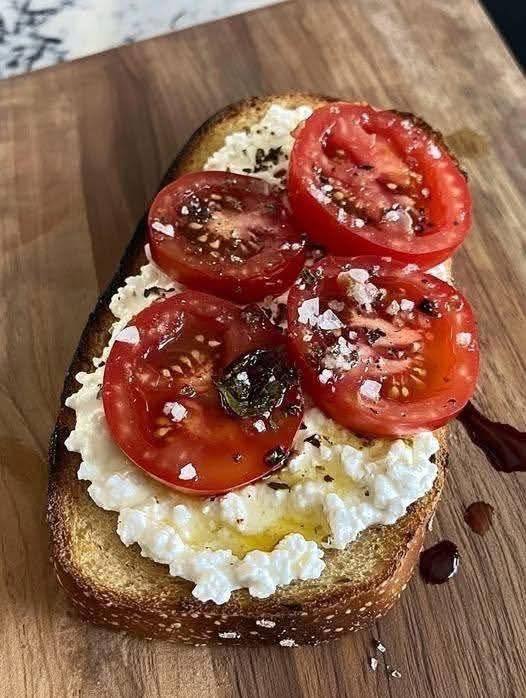 Tomato & Cottage Cheese Sourdough Toast