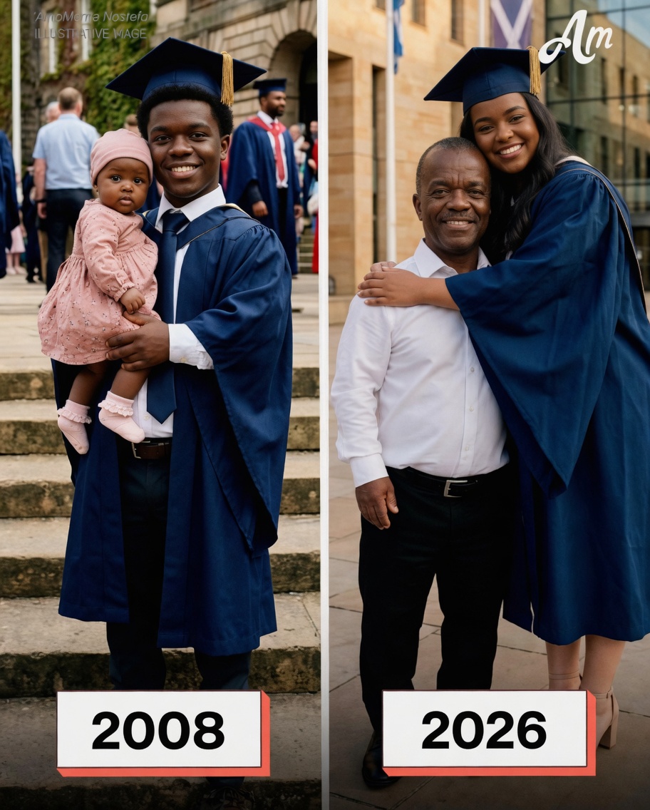 My father raised me alone after my biological mother abandoned me in his bicycle basket when I was just 3 months old – 18 years later, she unexpectedly showed up at my graduation ceremony.