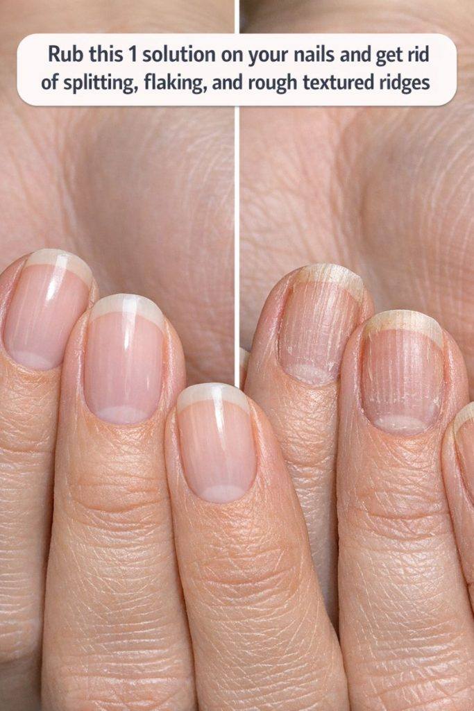 Rub this 1 solution on your nails and get rid of splitting, flaking, and rough textured ridges