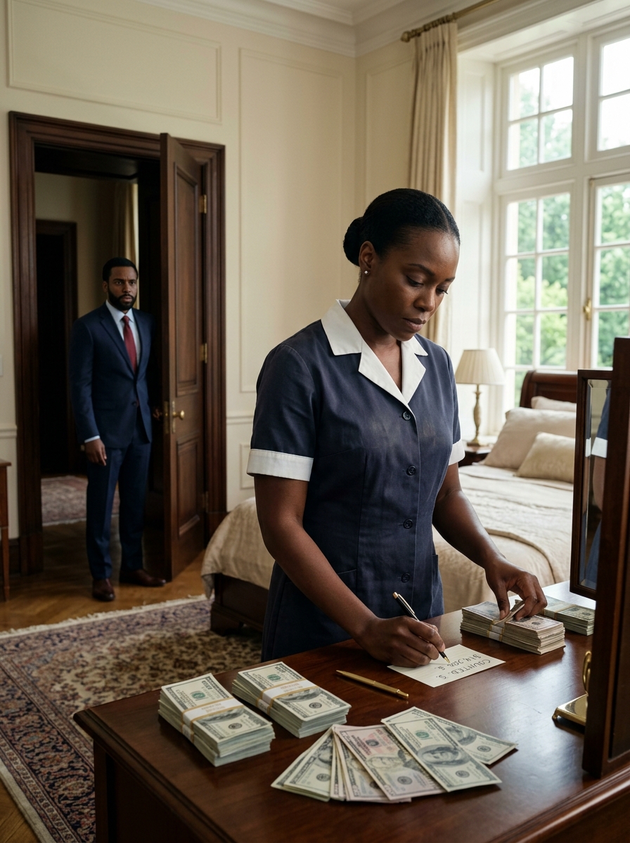 She Thought She Was Cleaning With No witnesses But The Millionaire Was Hiding And What He Saw