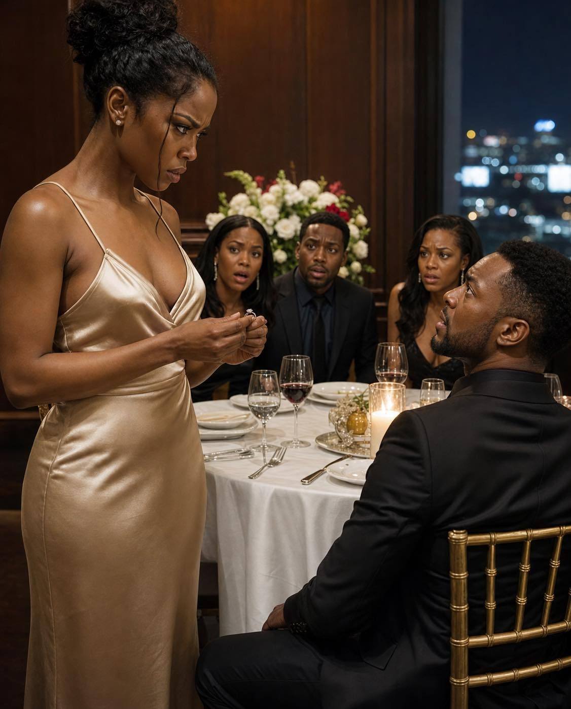 I arrived late to dinner and overheard my fiancé mocking me in front of everyone: “I don’t want to marry her anymore,” but when I took off my ring and revealed the secret behind his company, no one laughed anymore.